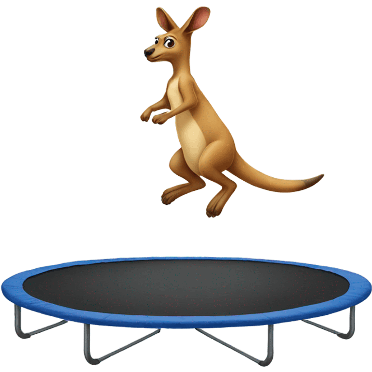 Kangaroo on trampoline emoji