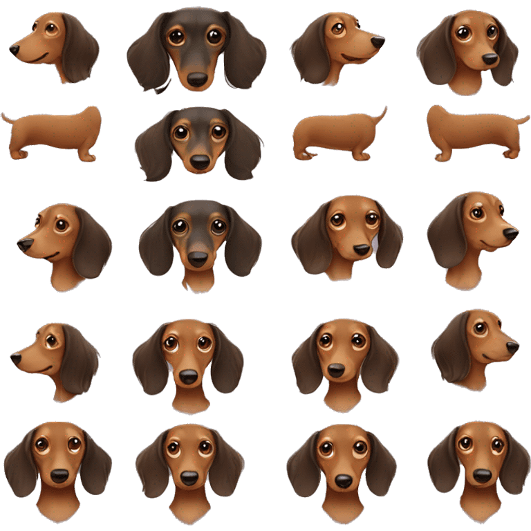 Long haired dachshund  emoji