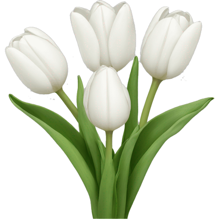 White tulips  emoji