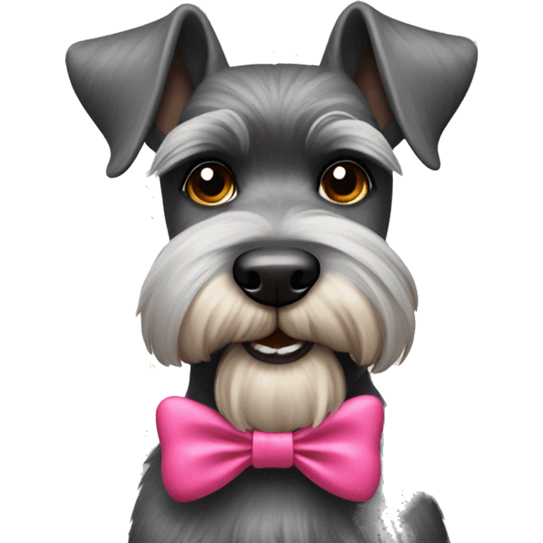 schnauzer with a bow emoji