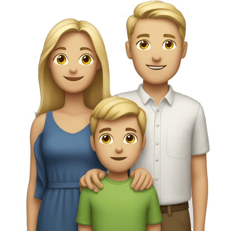 a white family with two boys, a woman and a man emoji