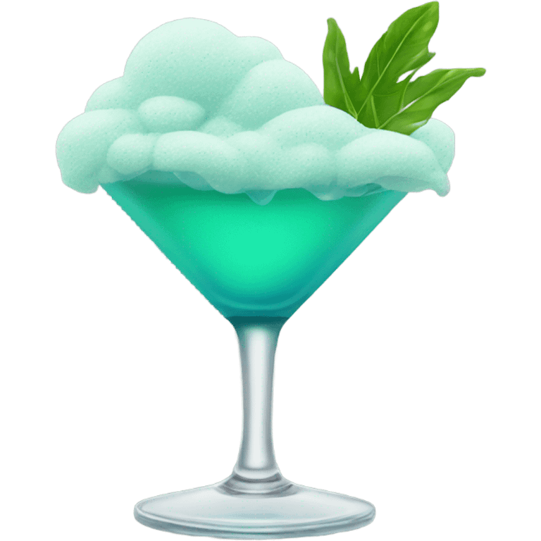 cocktail with sea foam emoji