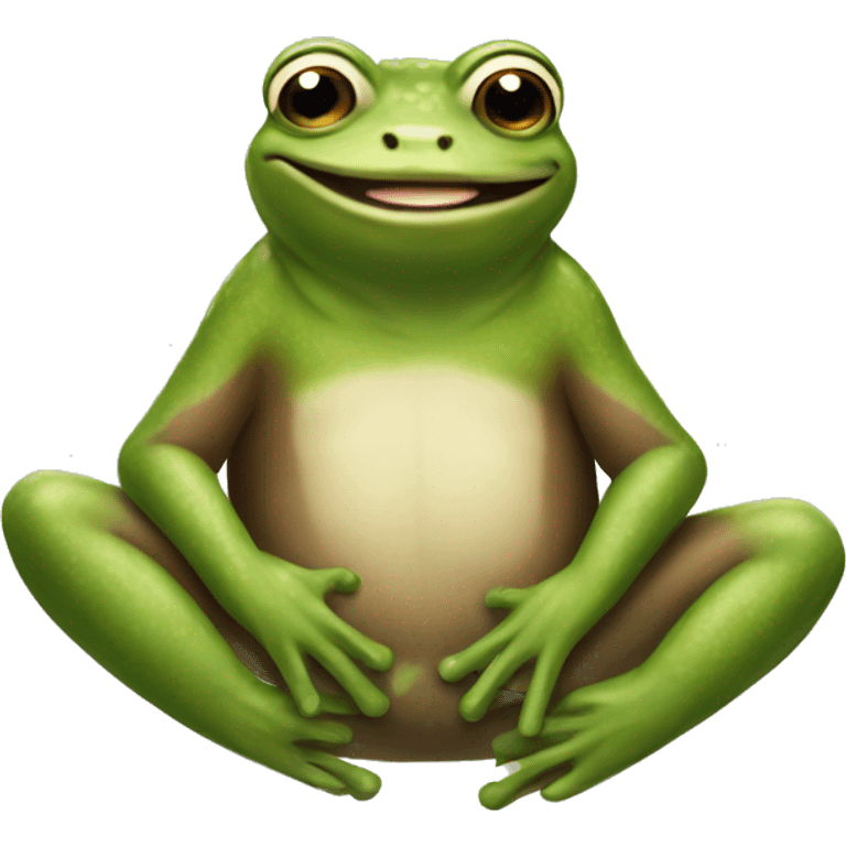 Frog on a sloth emoji