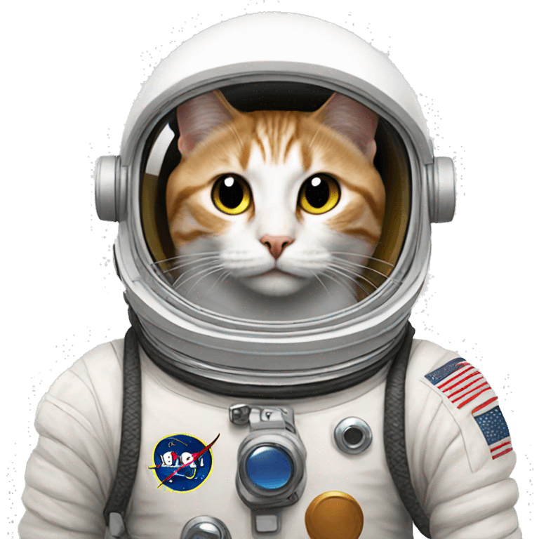 a cat as a astronaut emoji