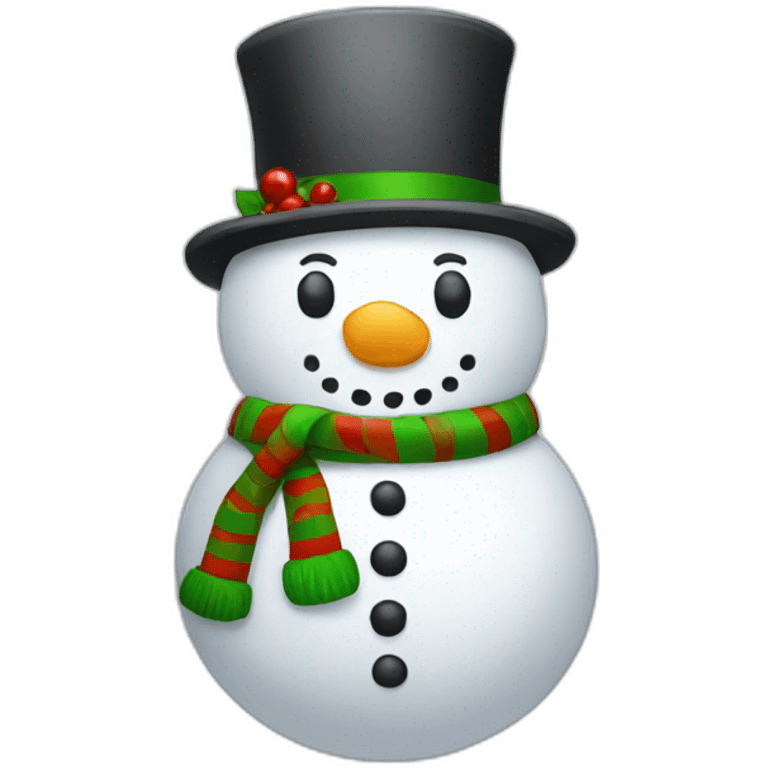 christmas snow man emoji