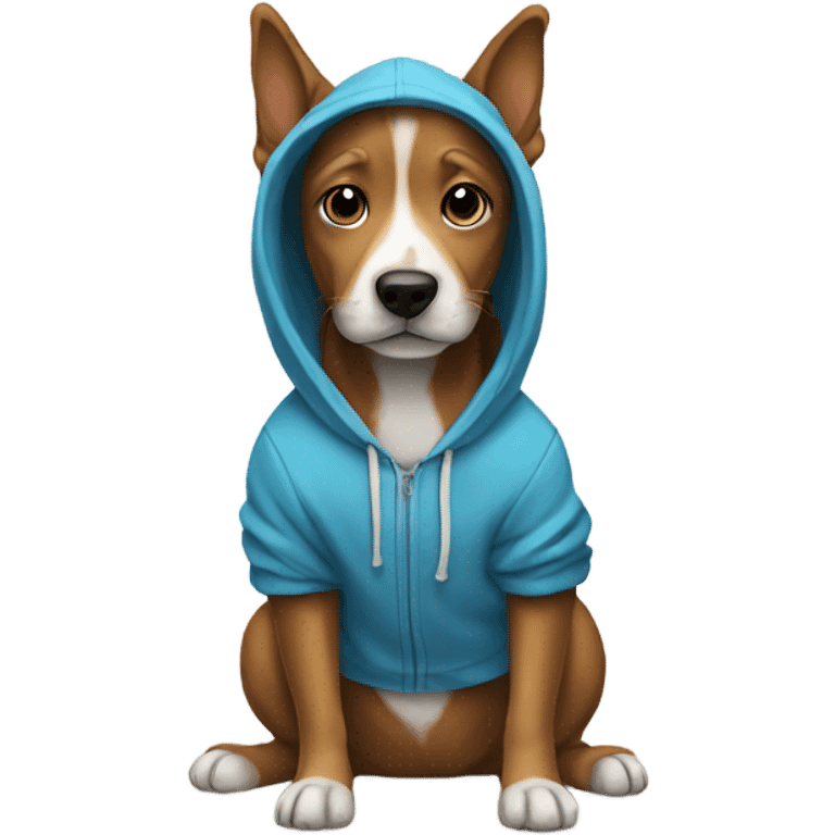 dog wearing a hoodie emoji