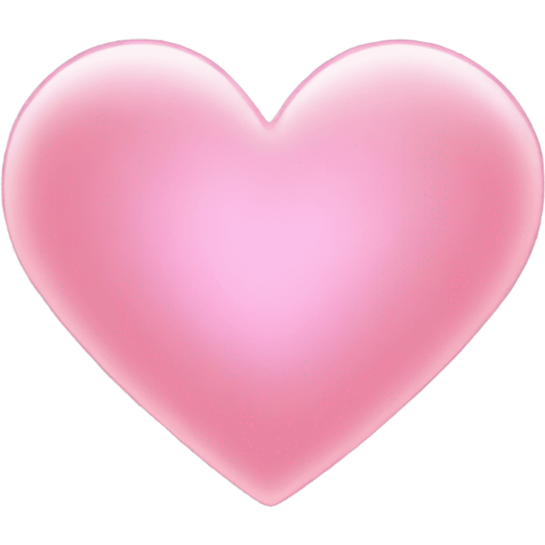 Glowing light pink heart  emoji