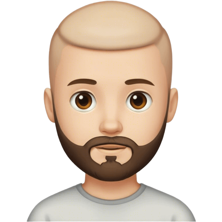 boy with beard and shaved hair
 emoji