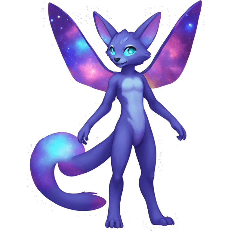 Shiny Colorful Anthro Sona Fakemon Nebula Full Body emoji