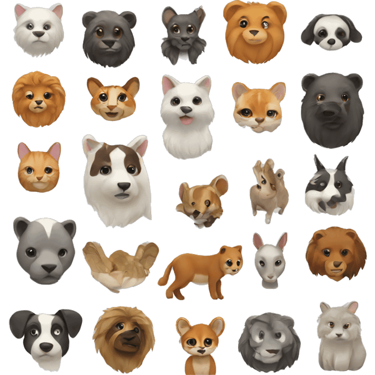 collection of animals emoji