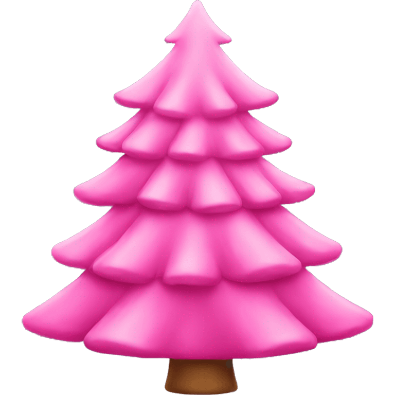 Pink Christmas tree  emoji