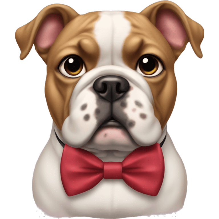 french bull dog with a bow tie emoji