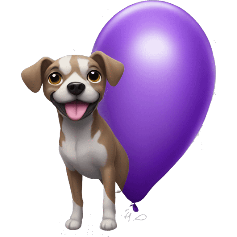 purple dog balloon emoji