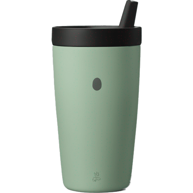 Stanley tumbler in sage green emoji