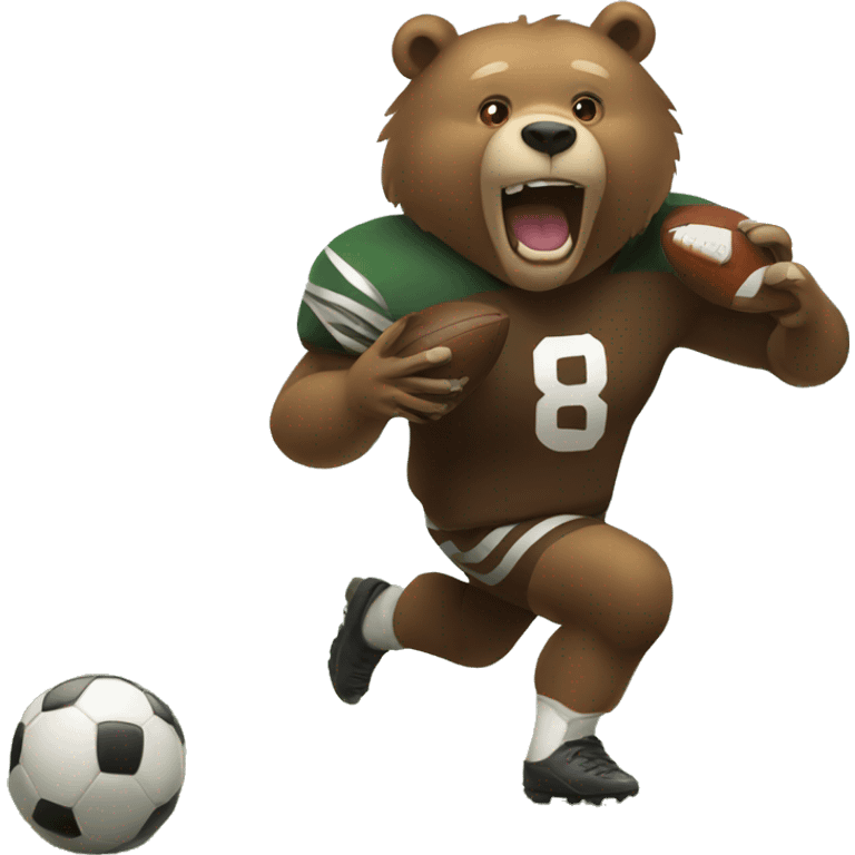 bear playing football emoji