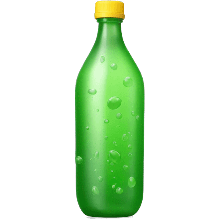 Get27 bottle with Green liquide and brand emoji