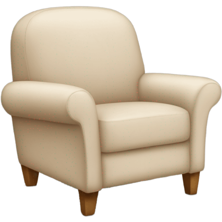 Cozy beige armchair emoji