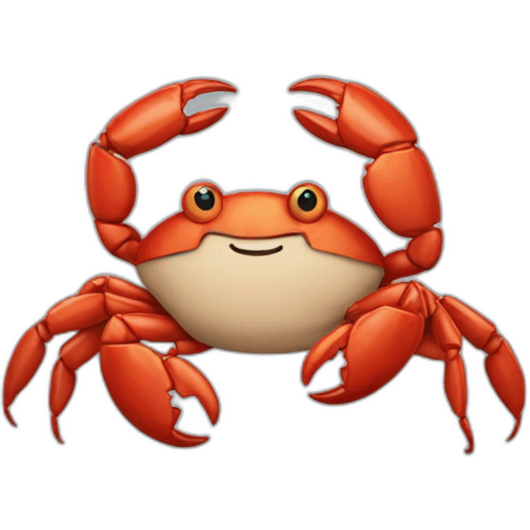 Crab is boxing emoji