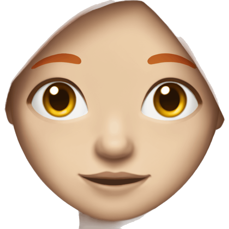 White-skinned freckled girl with orange hair emoji