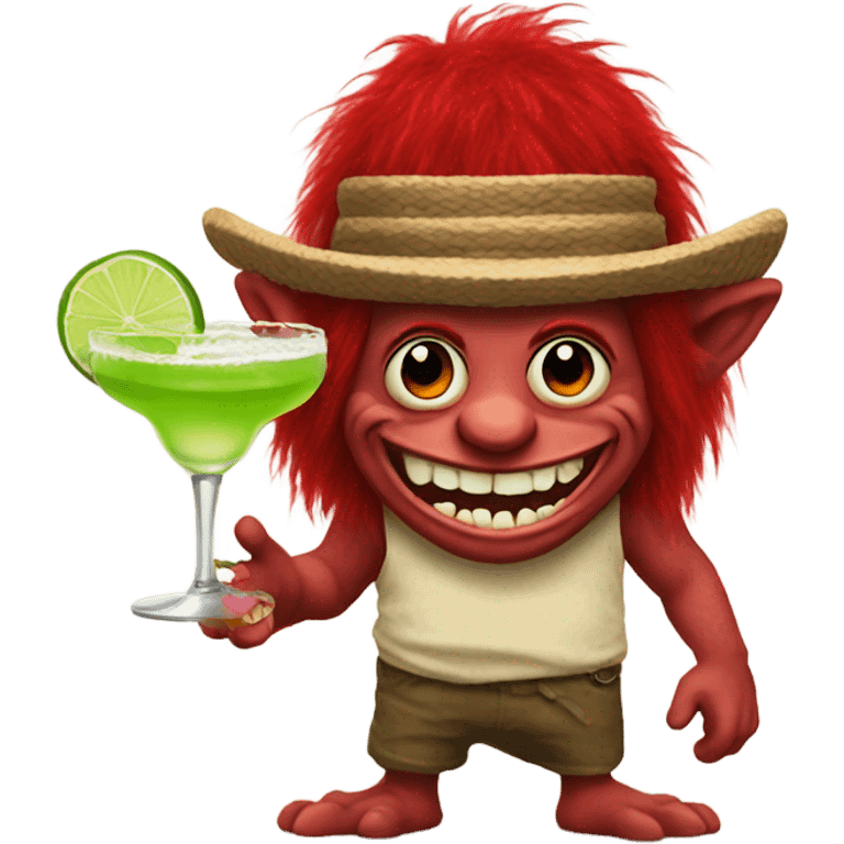 red troll with margarita emoji