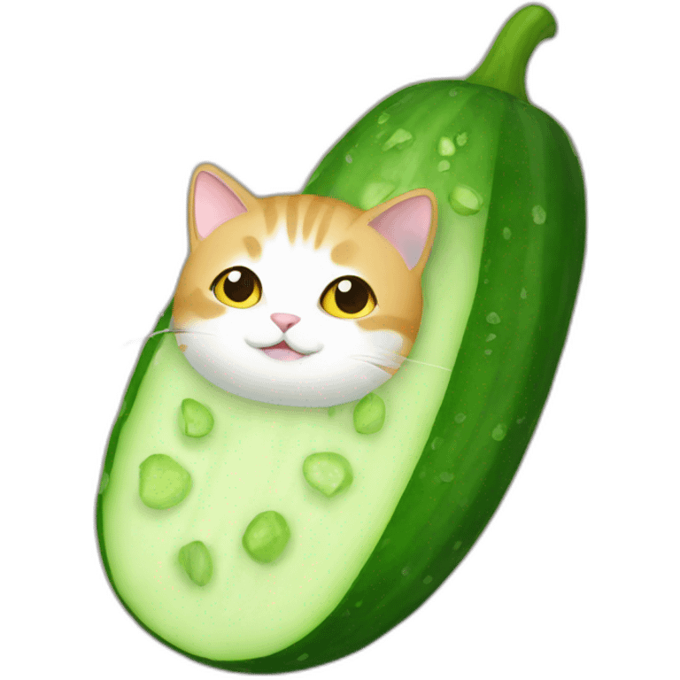 Cucumber cat emoji