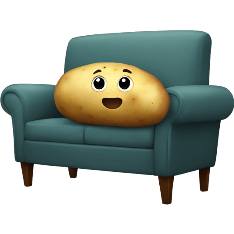 potato laying on a sofa emoji