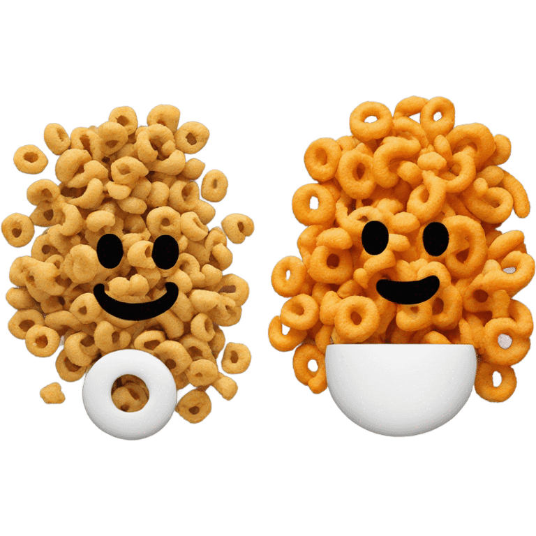 Cheetos next to cheerios emoji