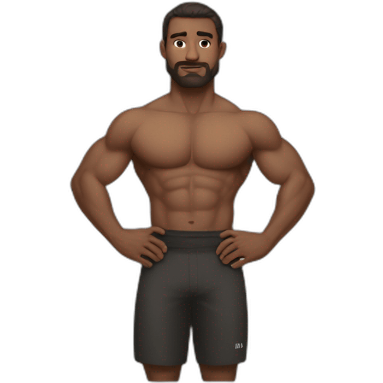 buff iman gadzhi with hands on hips emoji