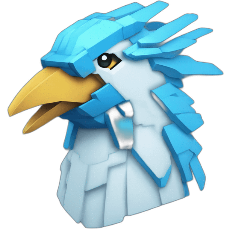 Minecraft Articuno Cyberpunk Head emoji