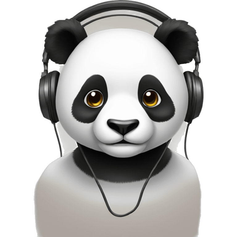 Panda with headphones emoji