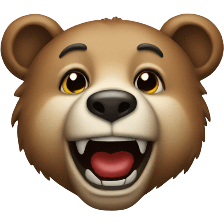 Bear with a clown face emoji