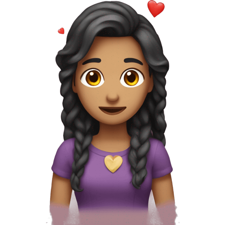 El nombre de Daniela en un corazón  emoji