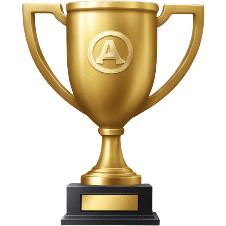 A championship trophy with 'Champion' written on it emoji