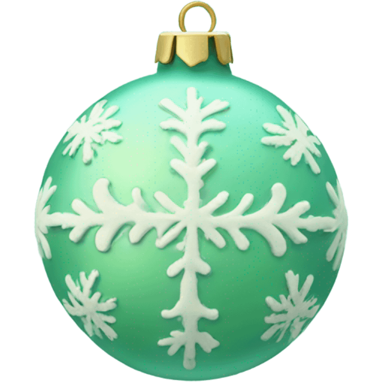 Pastel Green ornament with winter pin  emoji