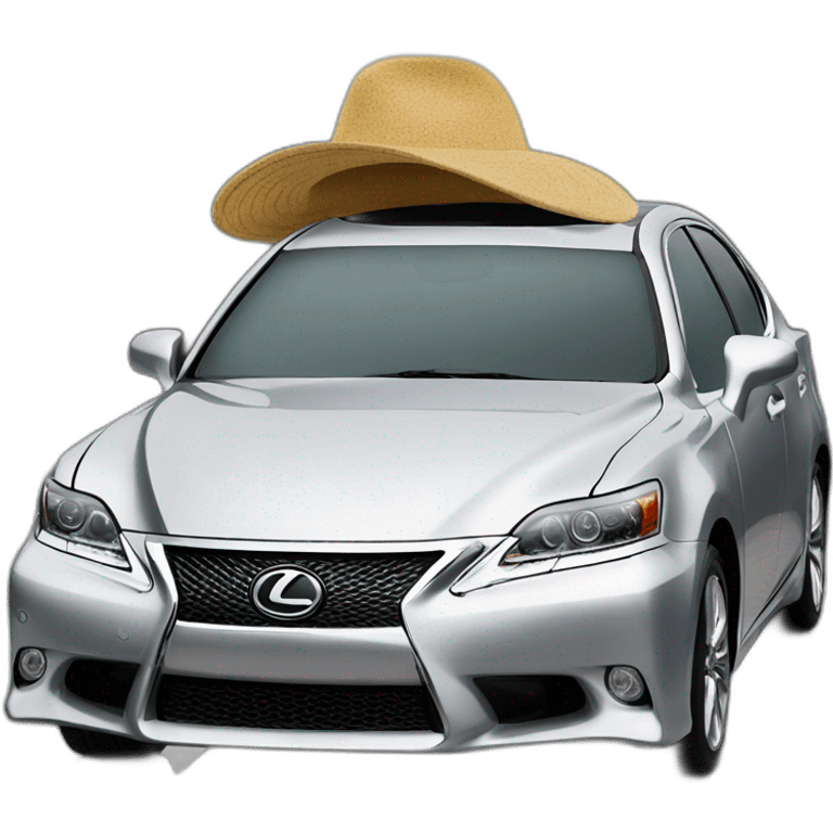 Lexus car logo wearing a hat emoji