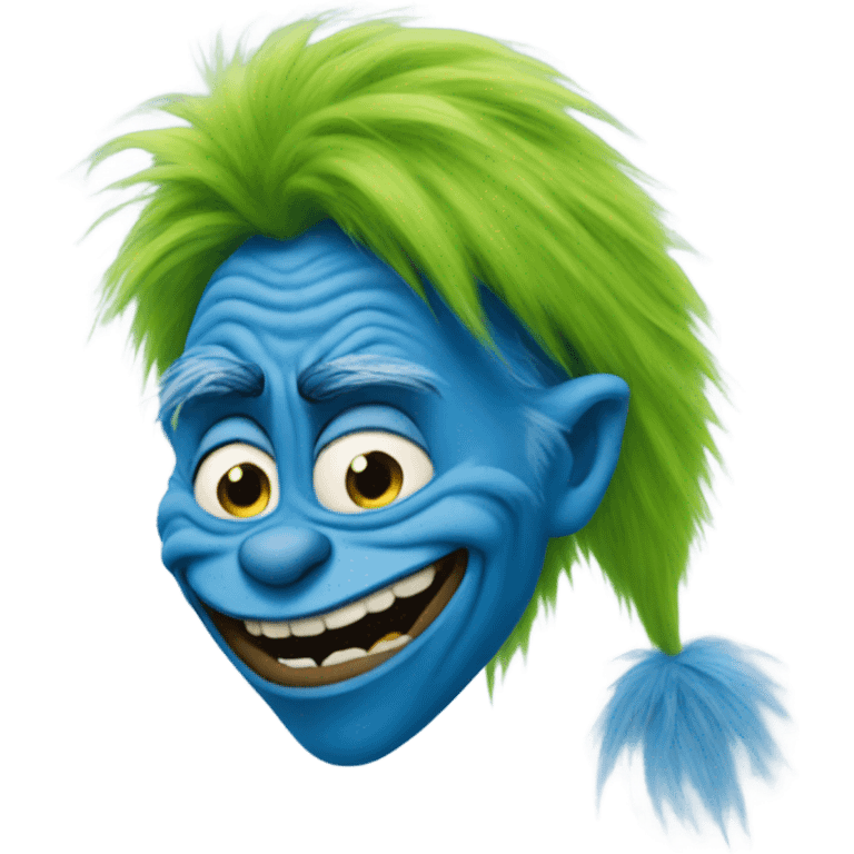 Blue grinch  emoji