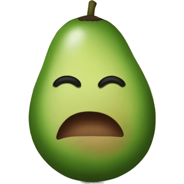 avocado with bak emoji