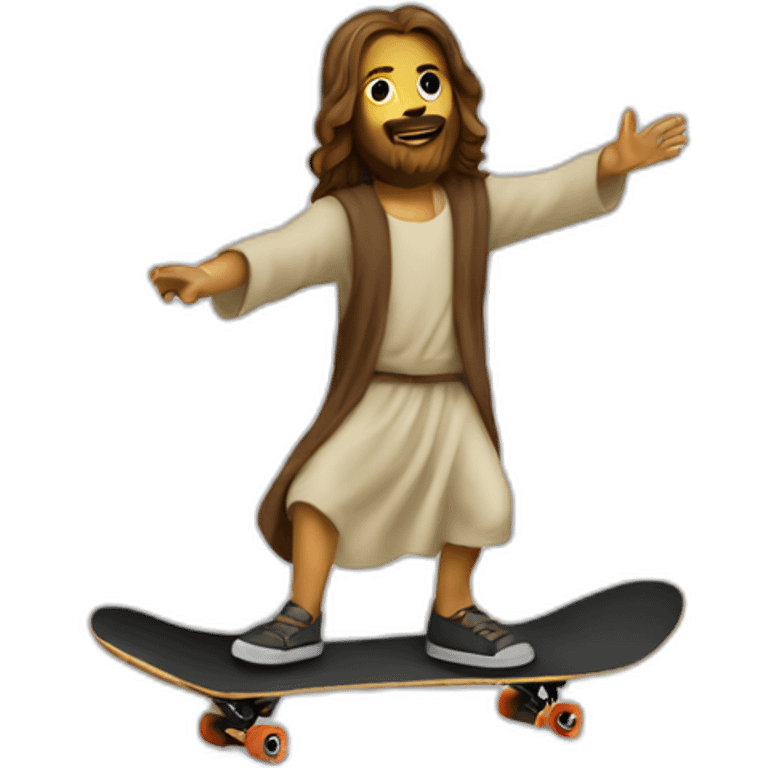 jesus skate boarding emoji