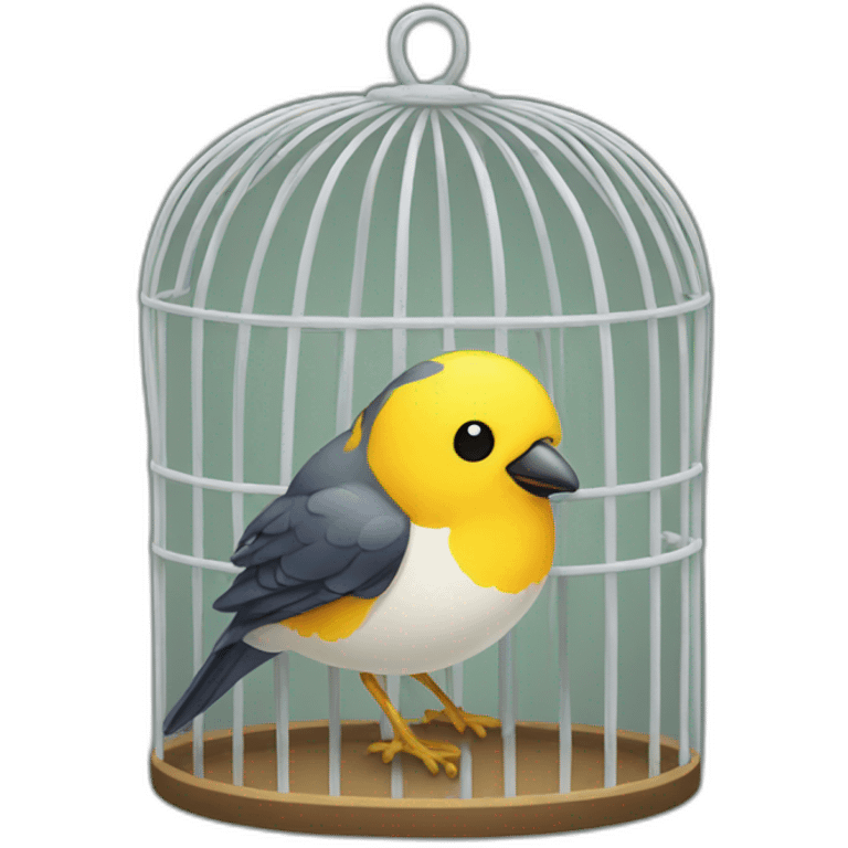 Bird in cage emoji