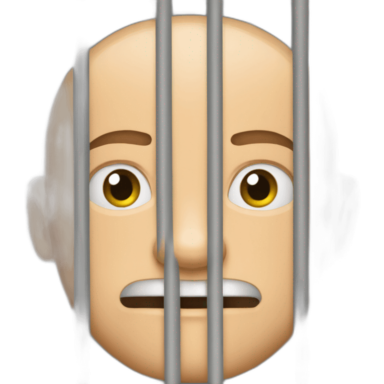 Criminal behind bars emoji