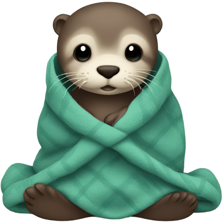 otter cozy in blanket emoji