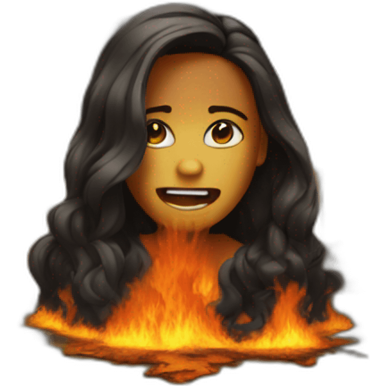 disaster girl face buring house meme emoji