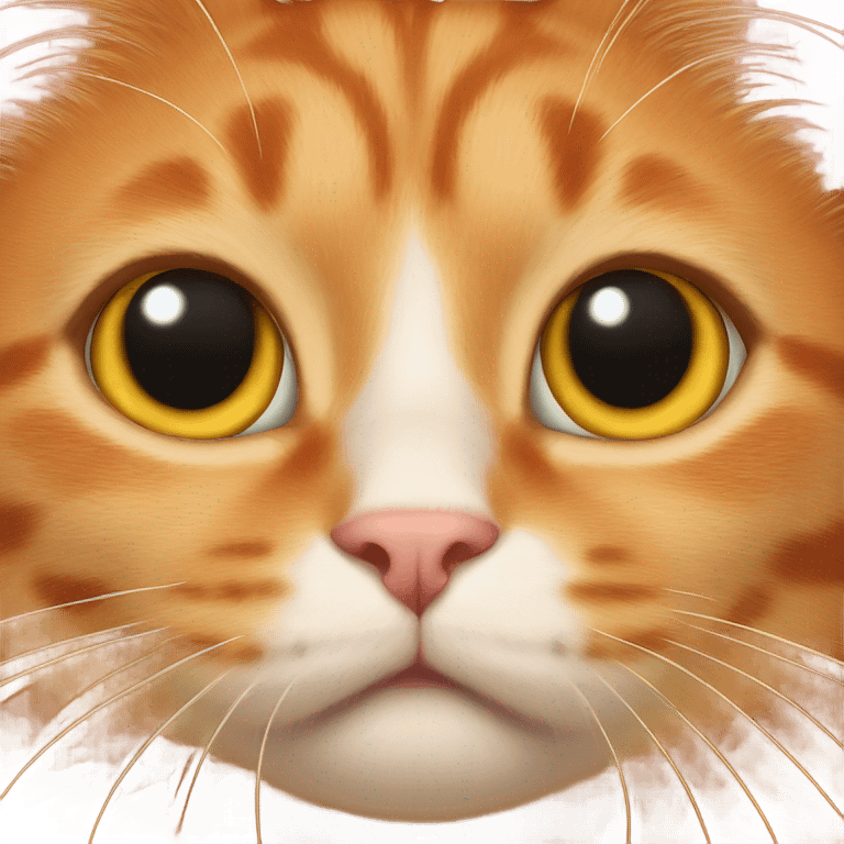 Orange cat with nose freckles emoji