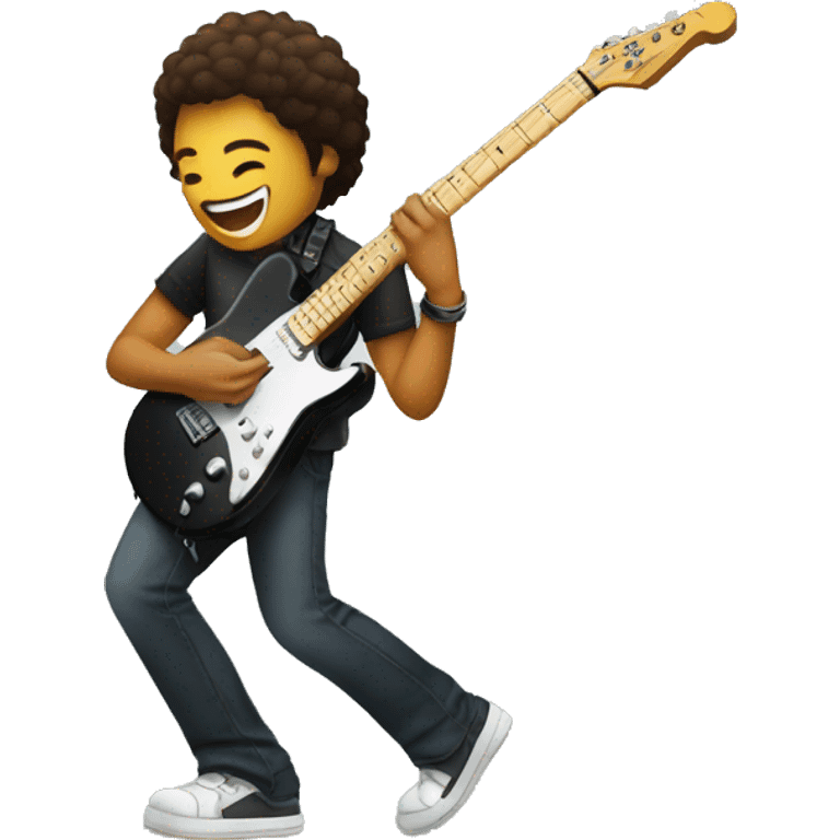 person playing a rnb electric guitar emoji