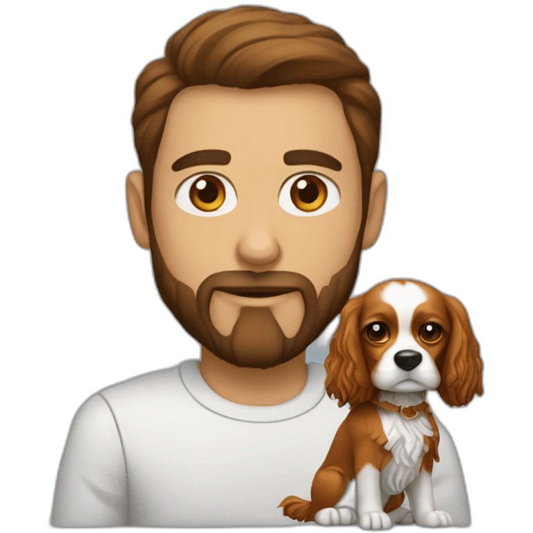 frontend-developer-with-beard-and-cavalier-king-charles-spaniel-dog emoji