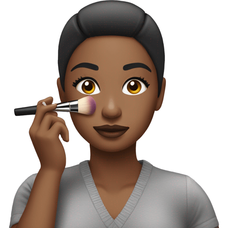 Putting on makeup cosmetics emoji