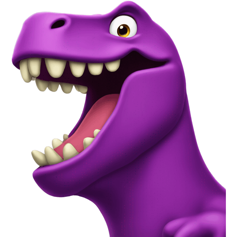 Barney the dinosaur angry emoji