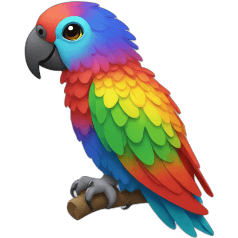 rainbow parrot emoji