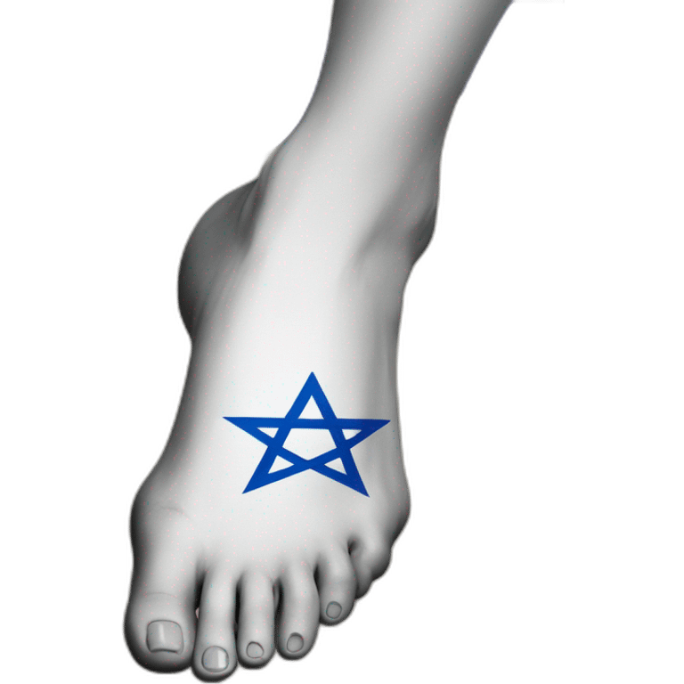 kaneki's leg is on the Israeli flag emoji