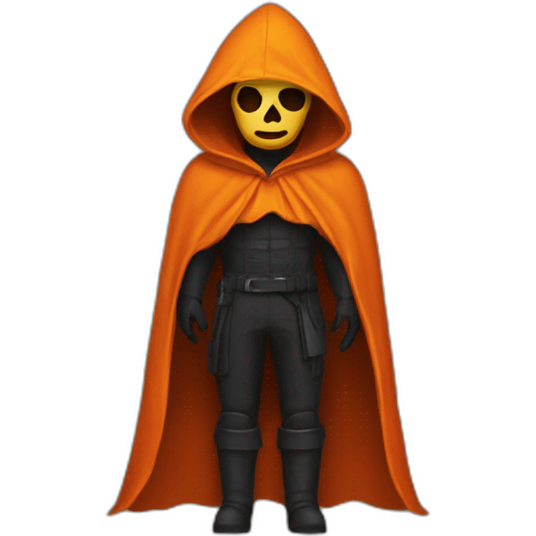 Death wear in orange cape emoji